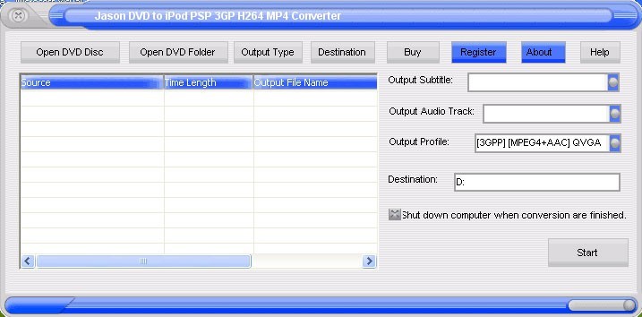 Jason DVD to iPod PSP 3GP PPC MP4 Converter