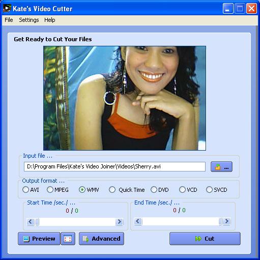 Kate's Video Cutter (free)