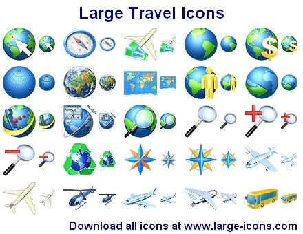 Large Travel Icons