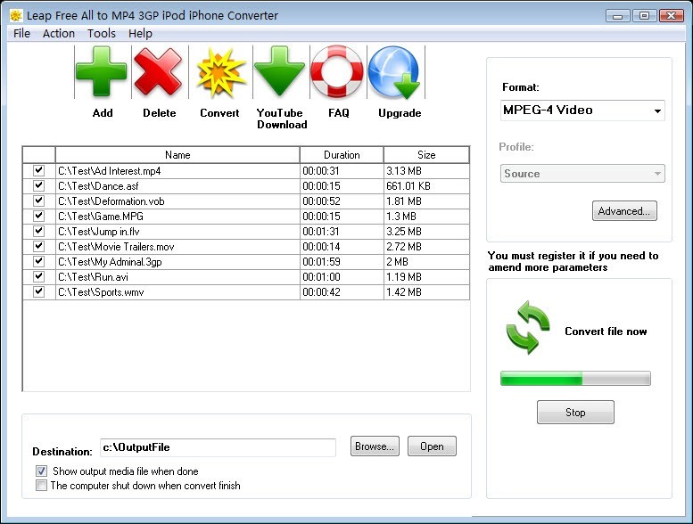Leap Free All to MP4 3GP iPod Converter