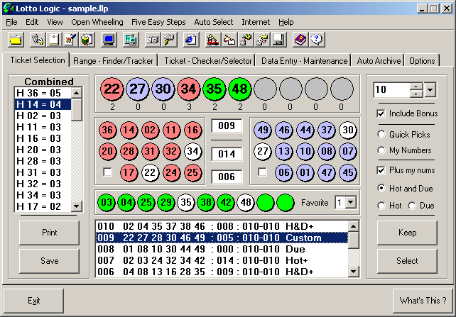 Lotto Logic Lottery Software