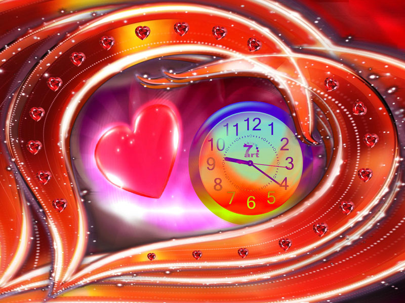 Love Dance Clock Live Wallpaper