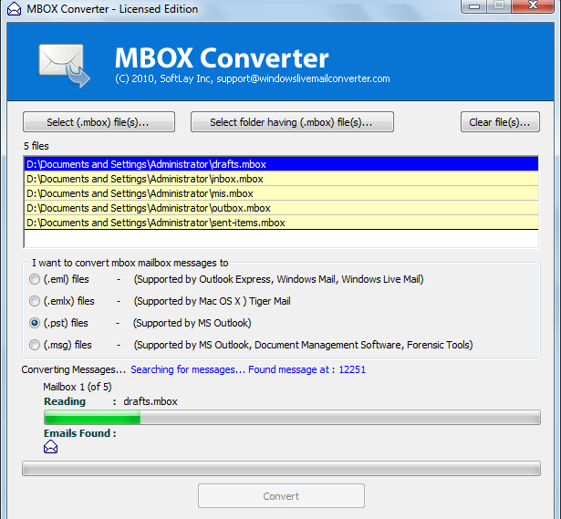 MBOX to Outlook Converter