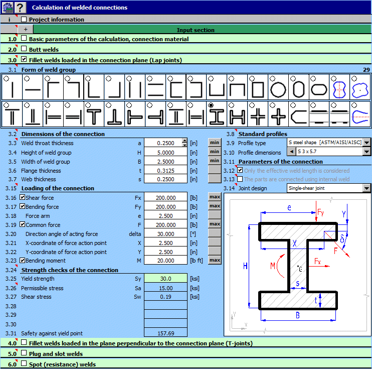 MITCalc - Welded connections