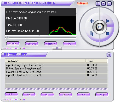 MP3 Audio Recorder Joiner