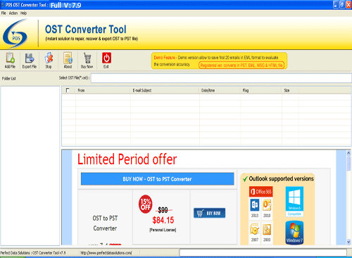 MS Exchange OST to PST File Converter