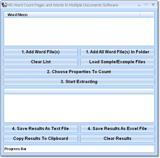 MS Word Count Pages and Words In Multiple Documents Software