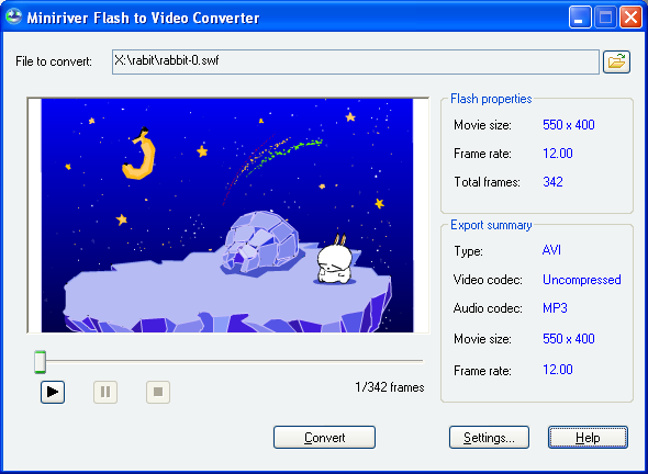 Miniriver Flash to Video Converter