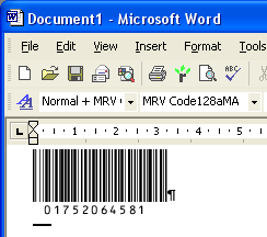 Morovia Code128 Fontware