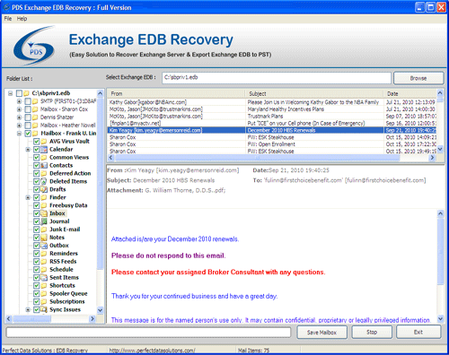 Move EDB File Exchange