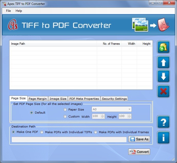 Multipage TIFF to PDF Converter