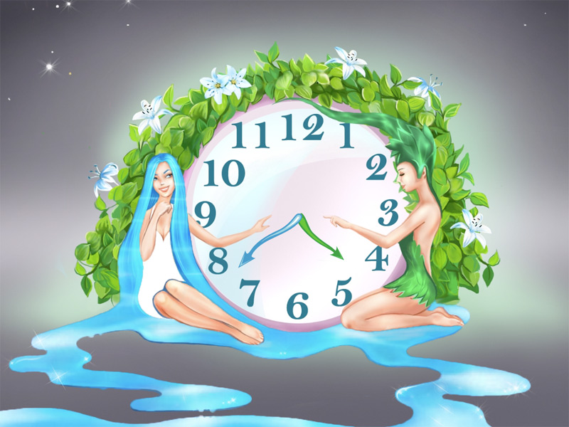 Nature Harmony Clock Live Wallpaper