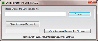 Outlook Personal Folder Password Recovery