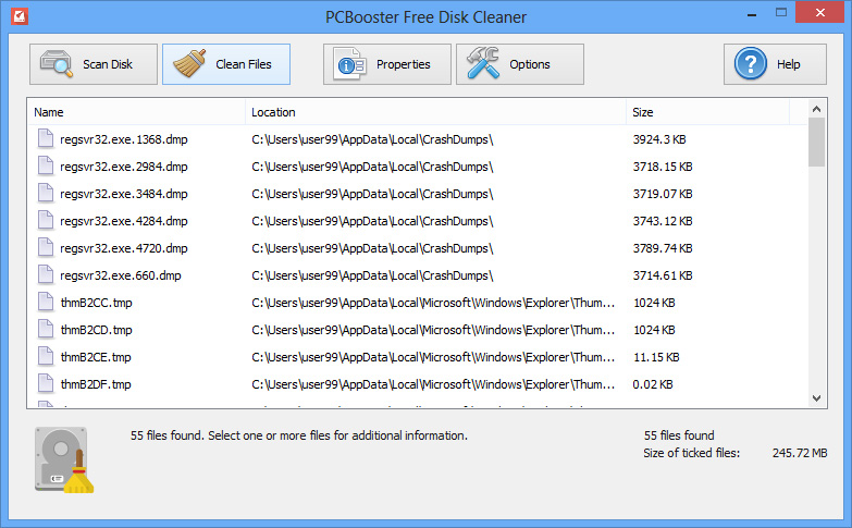 PCBooster Free Disk Cleaner