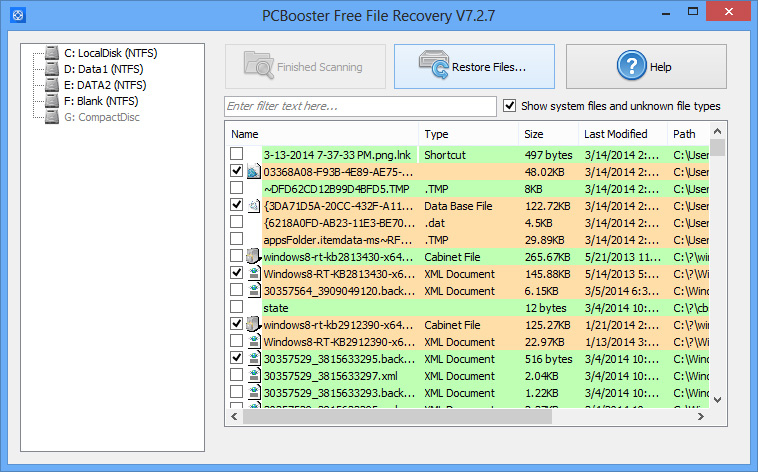 PCBooster Free File Recovery