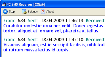 PC SMS Receiver