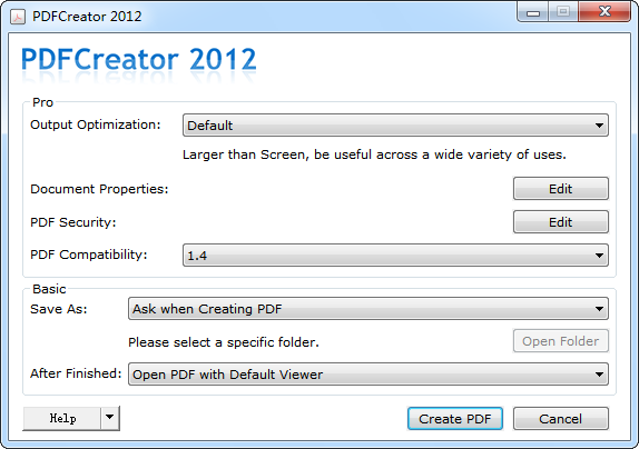 PDFCreator 2012
