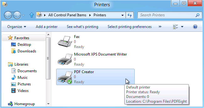 PDF Creator for Windows 8