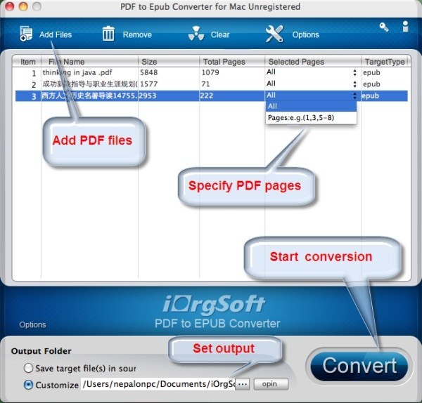 convert pdf to epub osx