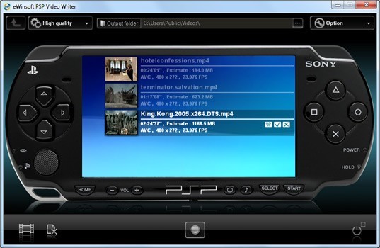 PSP Video Writer