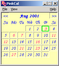 Pink Calendar & Day Planner