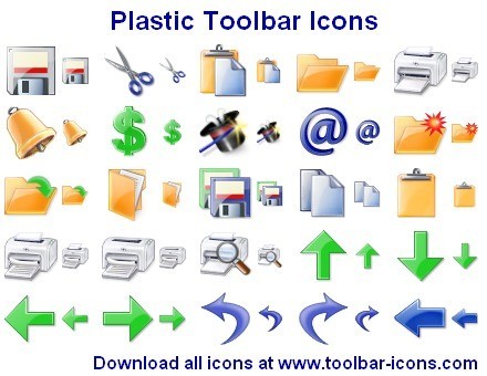 Plastic Toolbar Icons