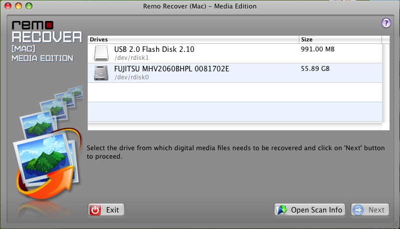 REMO Recover (Mac) - Media Edition