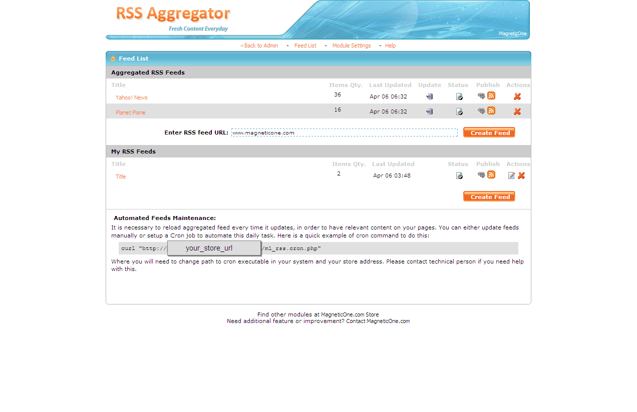 RSS Aggregator for CRE Loaded