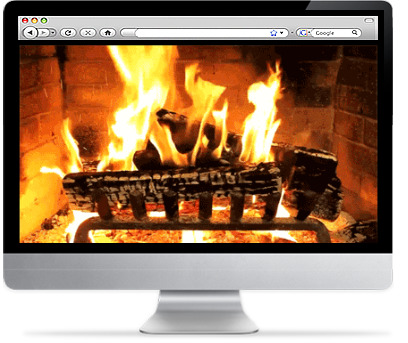free fireplace screensaver
