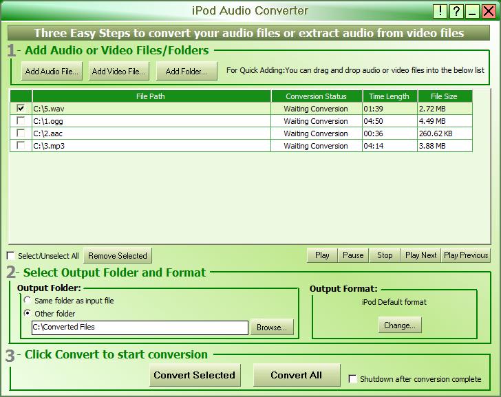 SC iPod Audio Converter