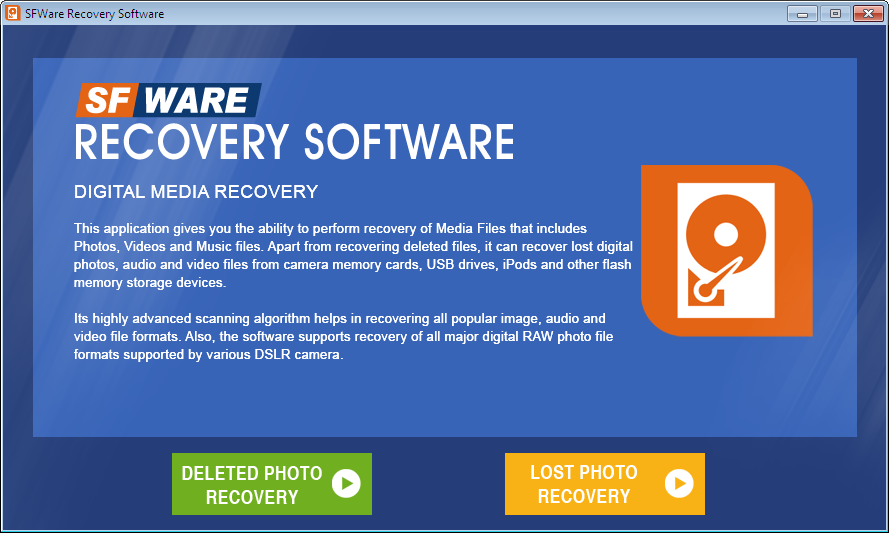 SFWare Digital Media Recovery Mac