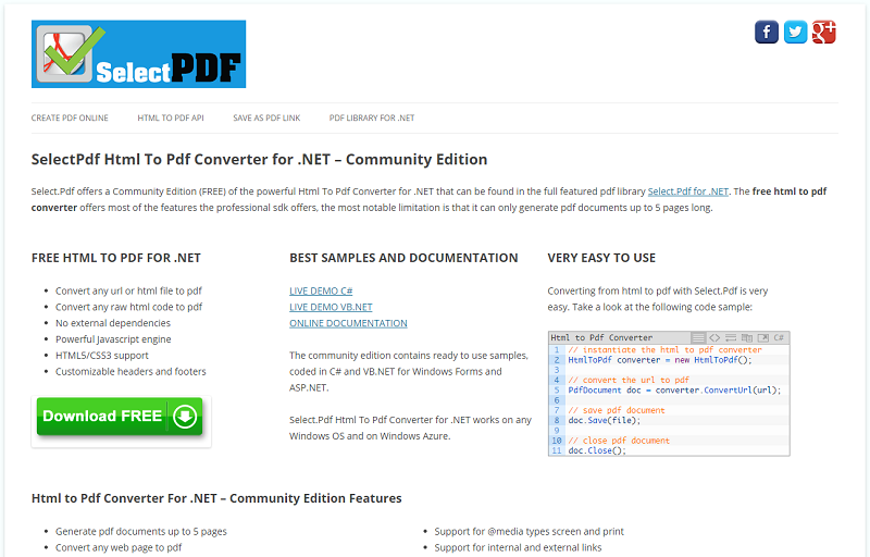 SelectPdf Html To Pdf Converter for .NET