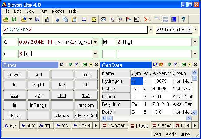 Sicyon Lite calculator