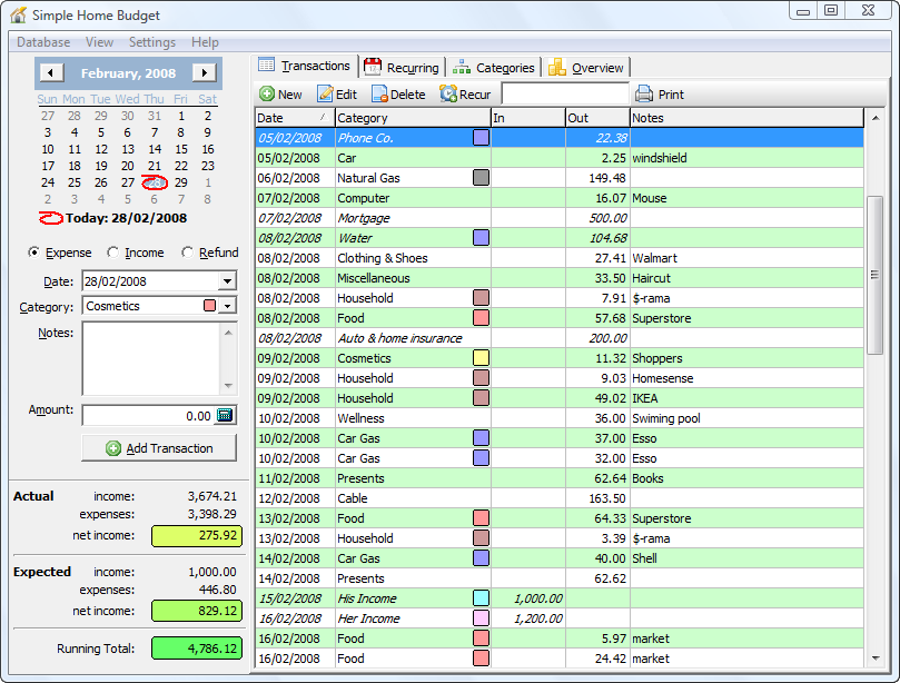 simple and free budgeting software