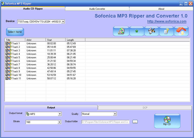 Sofonica MP3 Ripper and Converter