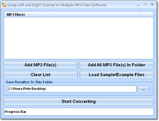 Swap Left and Right Channel In Multiple MP3 Files Software