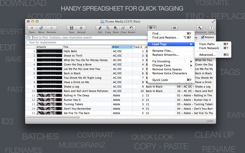 Tag Editor Free for Mac OS X