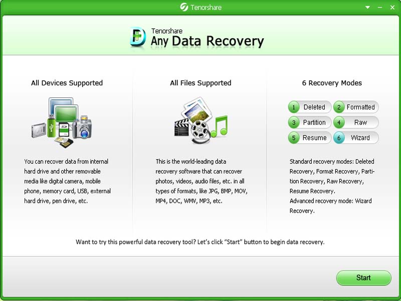 Tenorshare Free Any Data Recovery