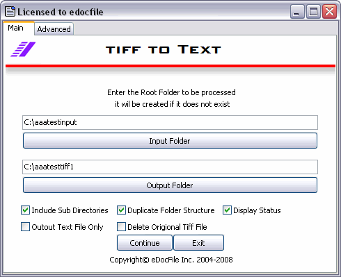Tiff to Text