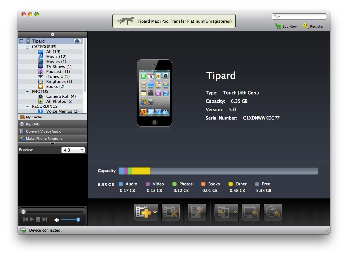 Tipard Mac iPod Transfer Platinum