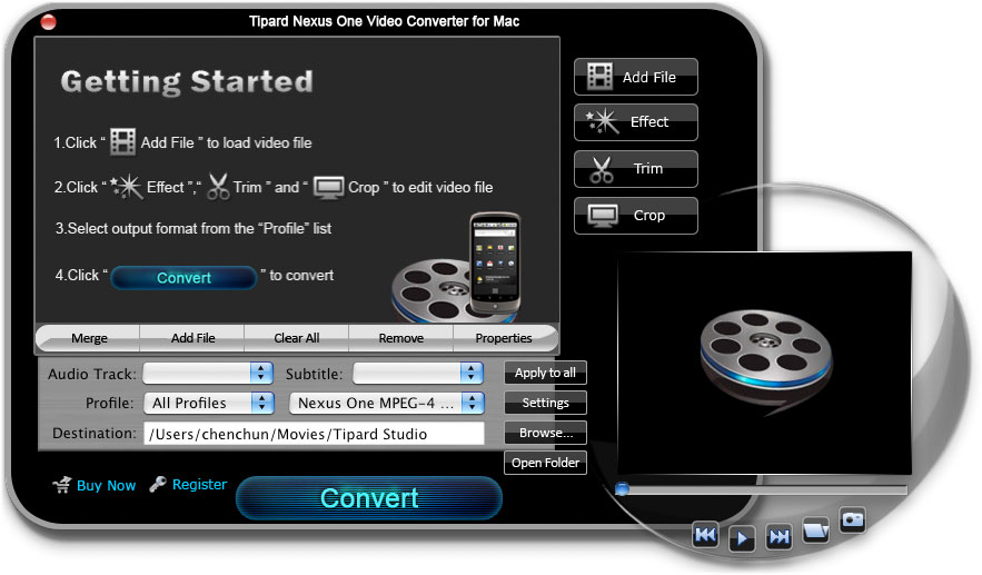 Tipard Nexus One Video Converter for Mac