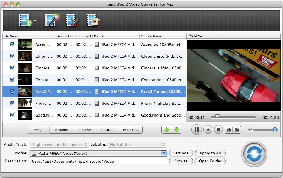 Tipard iPad 2 Video Converter for Mac