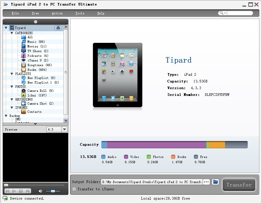 Tipard iPad 2 to PC Transfer Ultimate