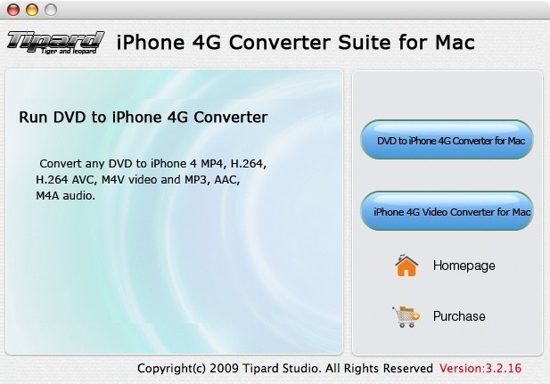 Tipard iPhone 4G Converter Suite for Mac