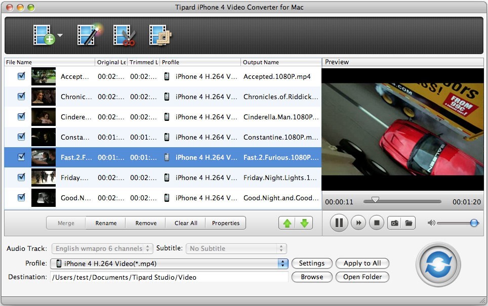 Tipard iPhone 4G Video Converter for Mac