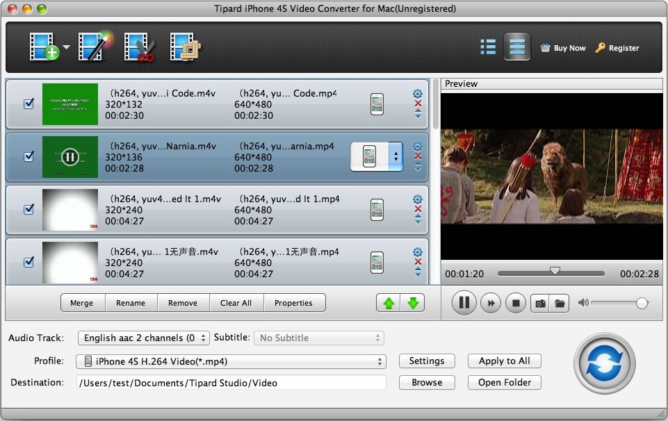Tipard iPhone 4S Video Converter for Mac