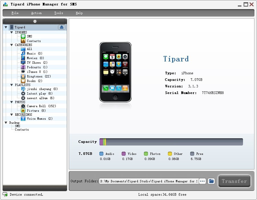 Tipard iPhone Manager for SMS
