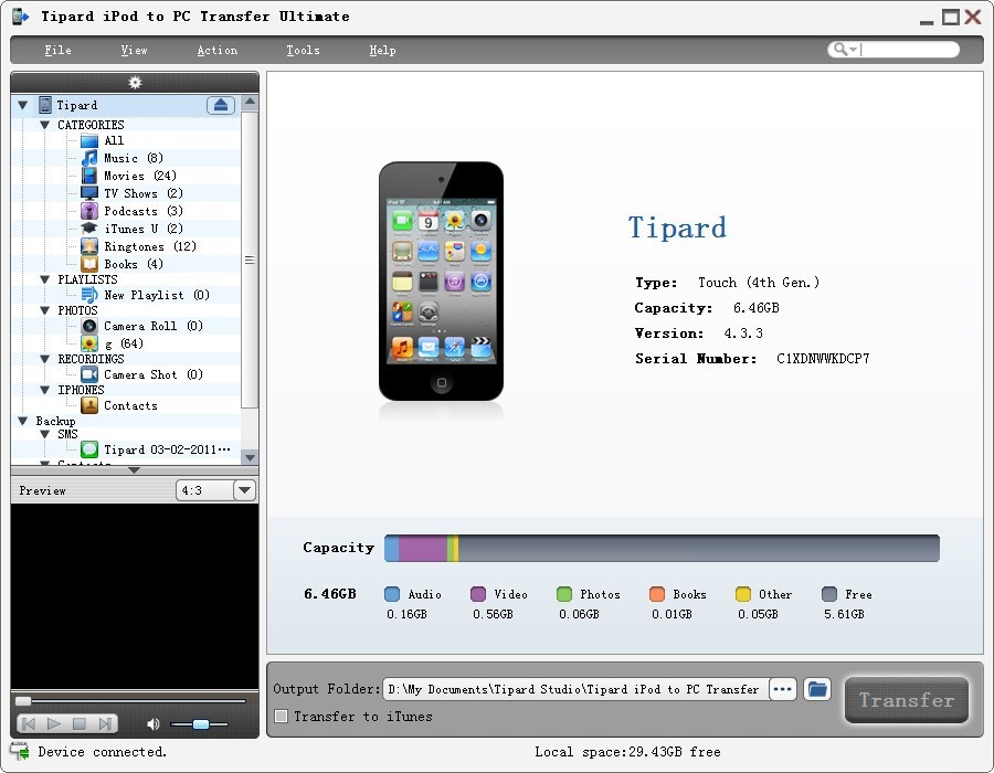 Tipard iPod to PC Transfer Ultimate