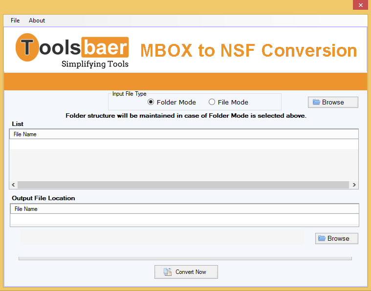 ToolsBaer MBOX to NSF Conversion