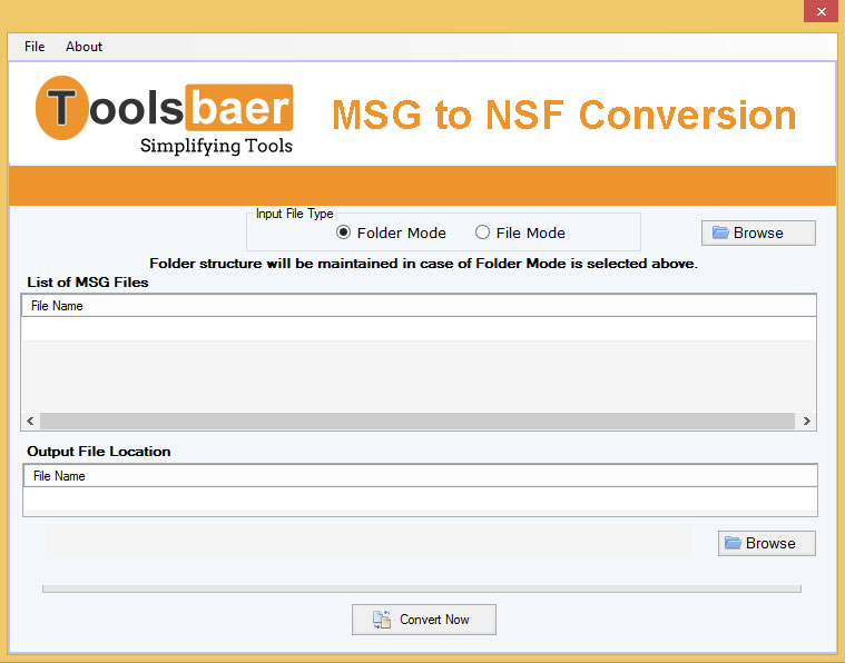 ToolsBaer MSG to NSF Conversion